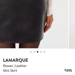 NWT! LAMARQUE Black Leather Mini Skirt (M)